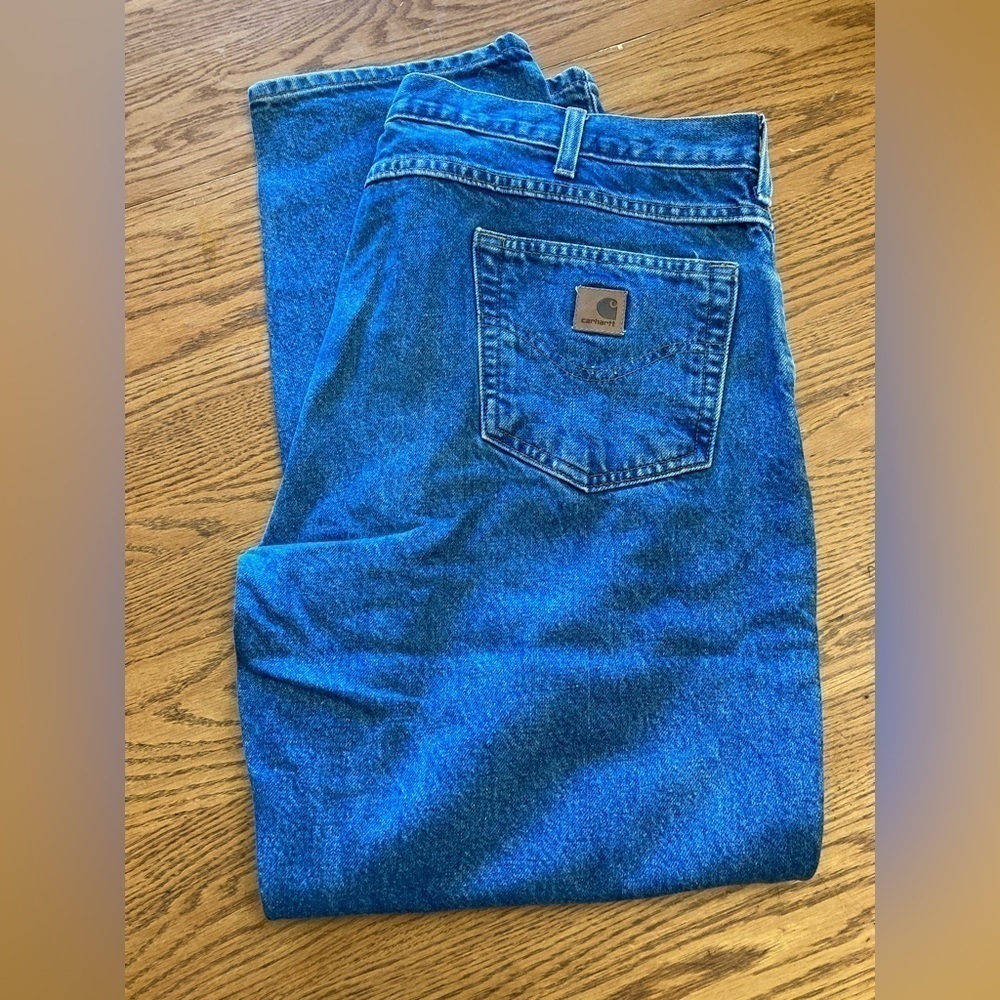 Carhartt denim jeans traditional fit 100% cotton heavy work pants 40 x 30